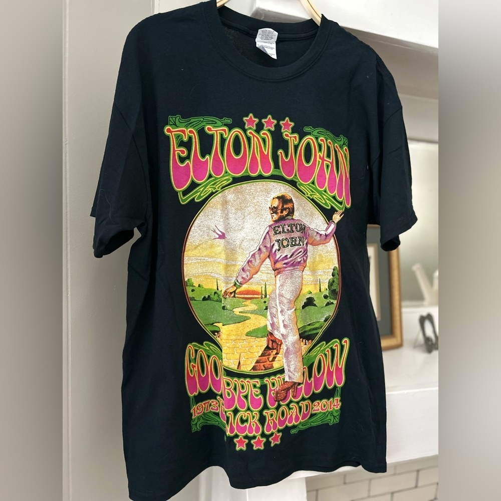 Elton John Tour T-shirt Goodbye Yellow Brick Road 2014